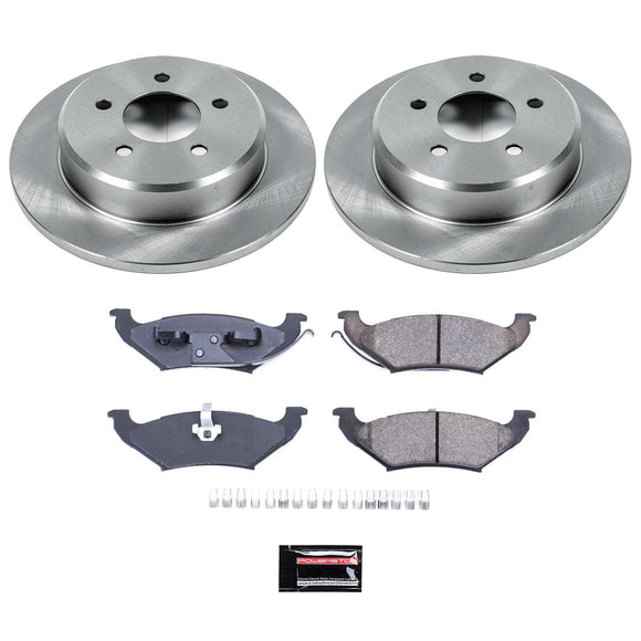 PowerStop OE Stock Replacement Low-Dust Ceramic Brake Pad and Rotor Kit