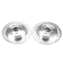 PowerStop Evolution Drilled Slotted Rotors Pair Rear For Honda Ridgeline