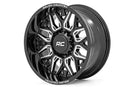 20x10 Rough Country 86 Series Gloss Black Milled Accents Wheel 8x180 ET-19 CB5.0