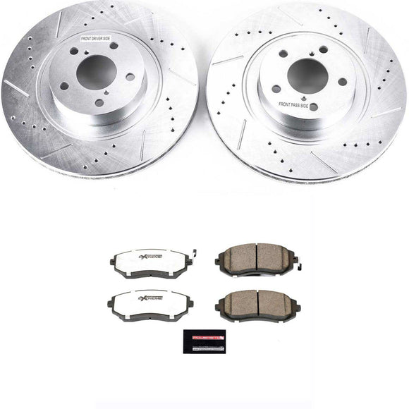 PowerStop Z26 Street Performance Ceramic Brake Pad and Drilled & Slotted Rotor K