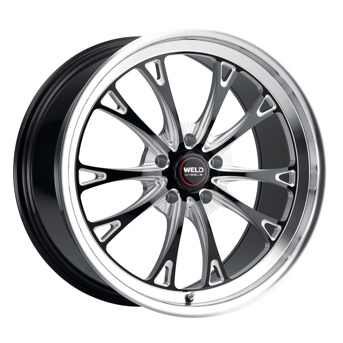 20x10.5 WELD Performance Belmont Gloss Black Milled 5x120 ET38 Wheel Rim