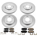 PowerStop Genuine Geomet Coated Rotor and Low-Dust Ceramic Brake Pad Kit