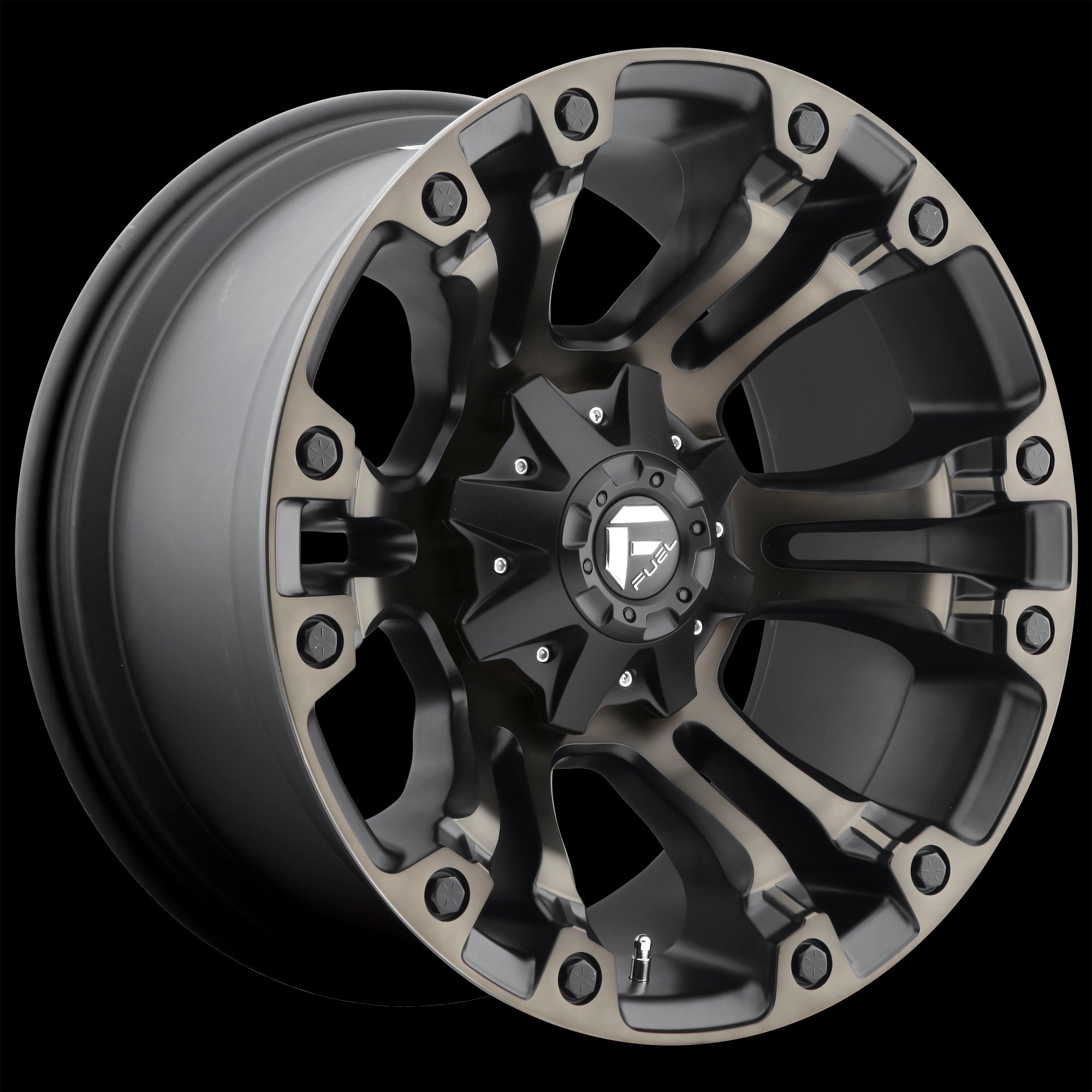 17X9 Fuel D569 VAPOR Matte Black Double Dark Tint 6X139.7 ET20 wheel/rim