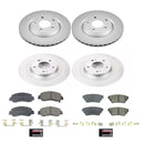 PowerStop Genuine Geomet Coated Rotor and Low-Dust Ceramic Brake Pad Kit