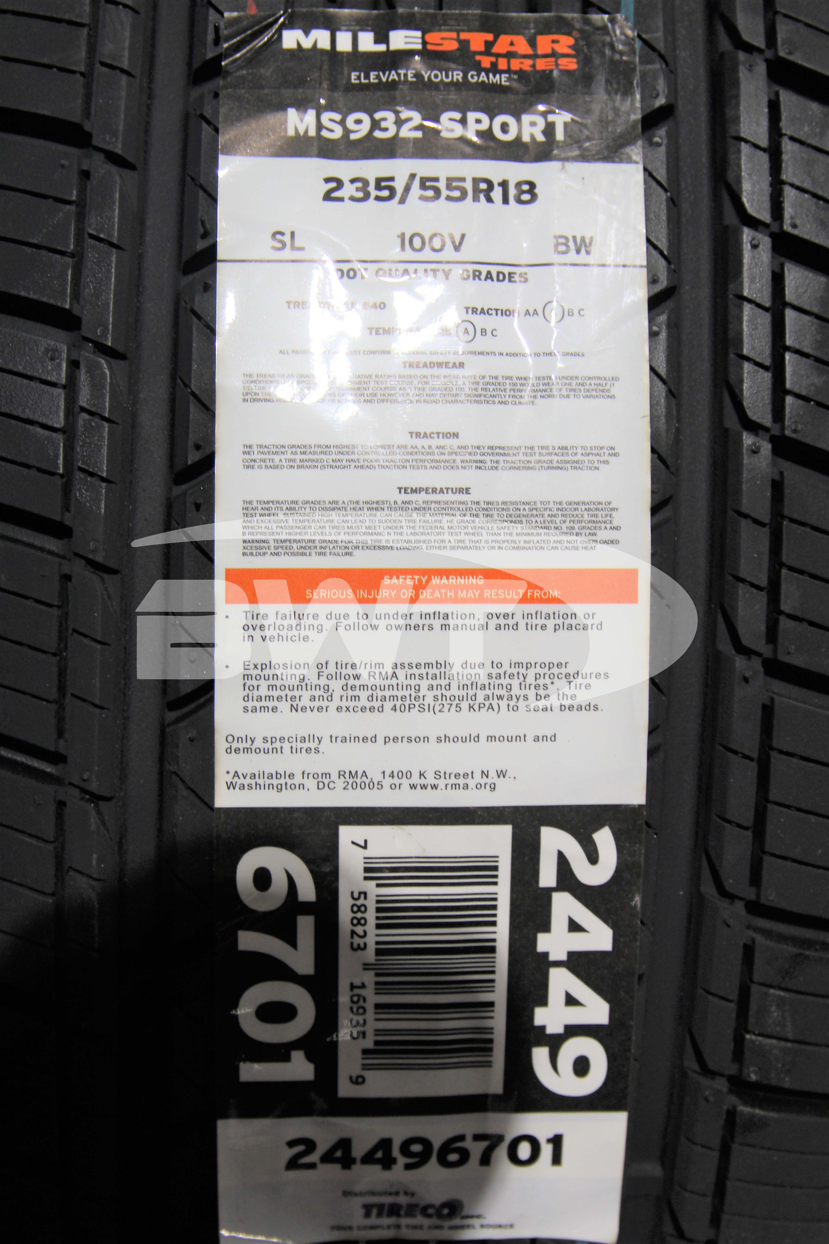 Milestar MS932 All-Season Tire(s) 235/55R18 235/55-18 55R R18 2355518