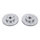 PowerStop Evolution Drilled Slotted Rotors Pair Front For Lexus GS350