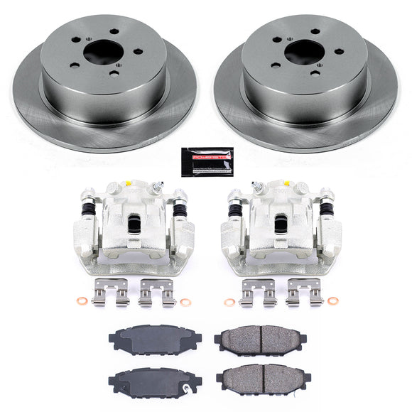 PowerStop OE Stock Replacement Low-Dust Ceramic Brake Pad, Rotor and Caliper Kit
