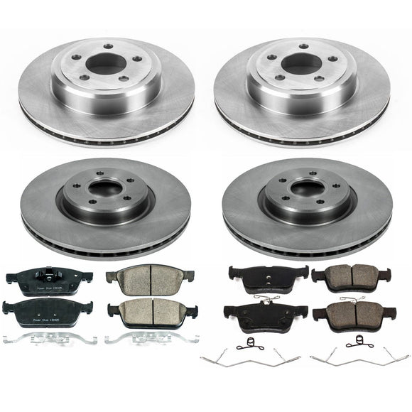 PowerStop OE Stock Replacement Low-Dust Ceramic Brake Pad and Rotor Kit