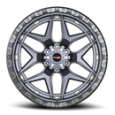 20x9.5 Vortek VRT-603 Atheno Matte Titanium With Black Bead Ring BLANK ET18 CB125.1 Wheel Rim