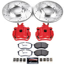 PowerStop Z36 Truck and SUV Ceramic Brake Pad, Drilled & Slotted Rotor, and Cali