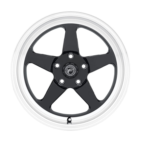 17x10 Forgestar D5 Drag Gloss Black Machined 5x114.3 5x4.5 ET50 Wheel Rim