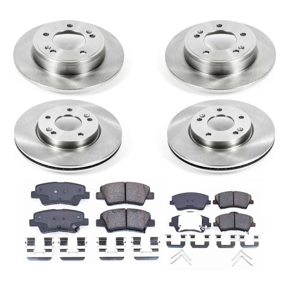 PowerStop OE Stock Replacement Low-Dust Ceramic Brake Pad and Rotor Kit