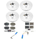 Genuine Geomet Coated Rotor and Carbon-Fiber Ceramic Brake Pad Kit
