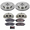 PowerStop OE Stock Replacement Low-Dust Ceramic Brake Pad, Rotor and Caliper Kit