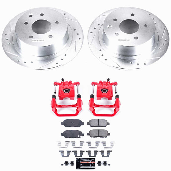 PowerStop Z23 Daily Driver Carbon-Fiber Ceramic Pads Drilled & Slotted Rotor & C