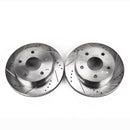 PowerStop Evolution Drilled Slotted Rotors Pair Front For Dodge Ram 1500