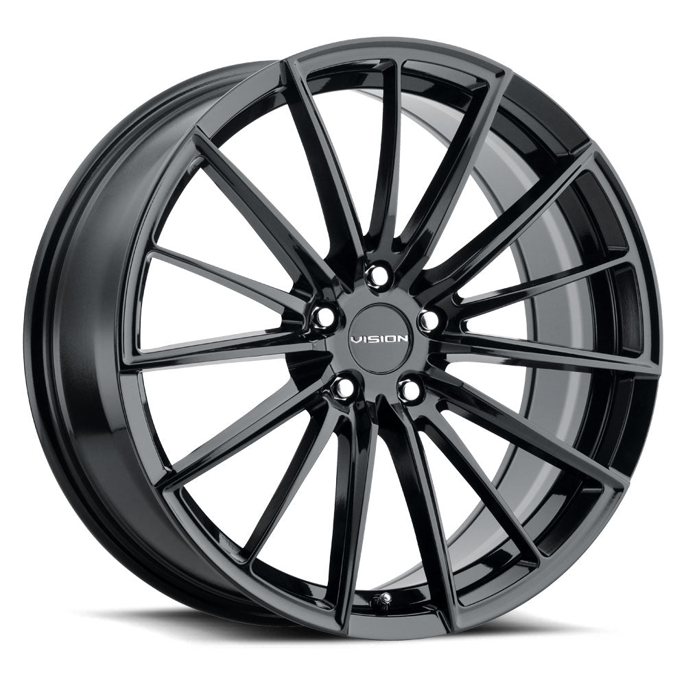 18x8 Vision 473 Axis Gloss Black 5x114.3 5x4.5 ET38 Wheel Rim - 0