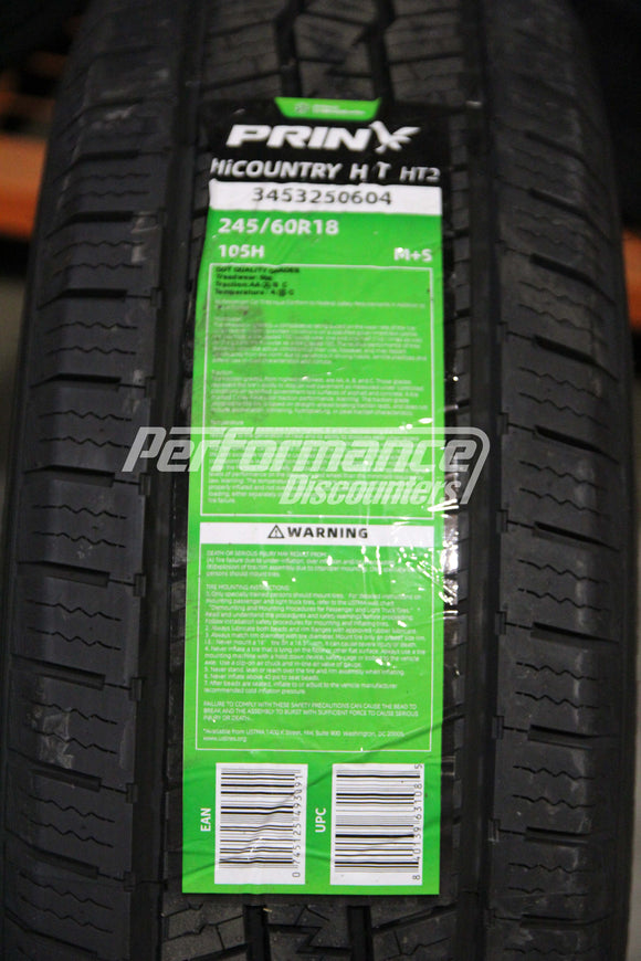 245/60R18 Prinx HiCountry HT2 Tire(s) 105H BSW SL 245 60 18 2456018