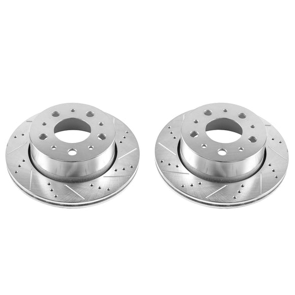 PowerStop Evolution Drilled Slotted Rotors Pair Rear For Ram ProMaster 1500
