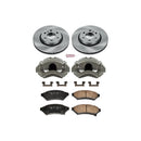 PowerStop OE Stock Replacement Low-Dust Ceramic Brake Pad, Rotor and Caliper Kit