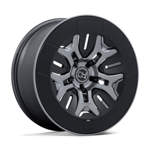 20x8.5 Black Rhino BR406 Rockledge Matte Gunmetal 5x139.7 ET35 CB64.15 Wheel Rim