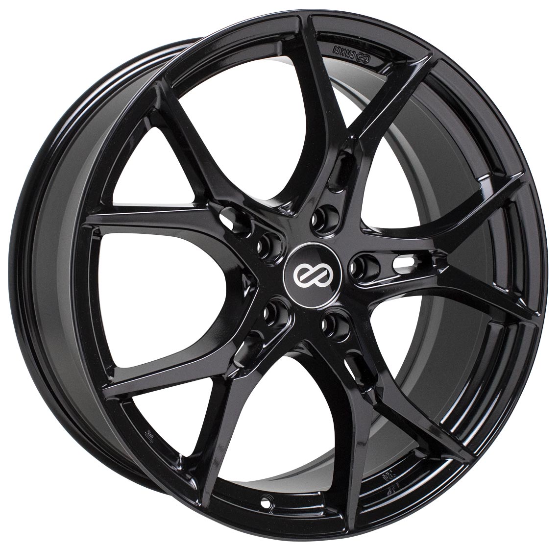 17X7.5 Enkei Vulcan Gloss Black Wheel/Rim 5x114.3 5-114.3 517-775-6545BK