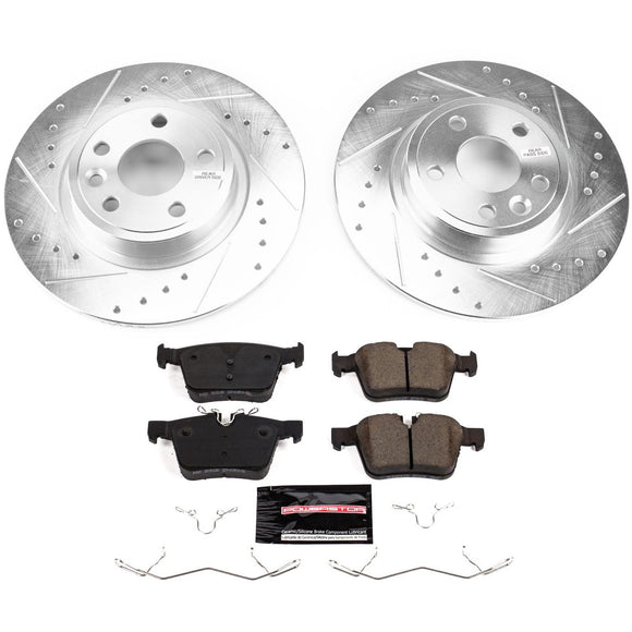 PowerStop Z23 Daily Driver Carbon-Fiber Ceramic Brake Pad and Drilled & Slotted