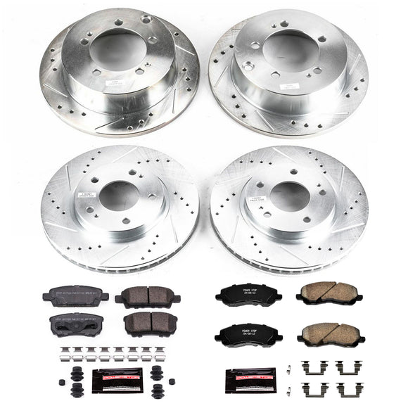 PowerStop Z23 Daily Driver Carbon-Fiber Ceramic Brake Pad and Drilled & Slotted