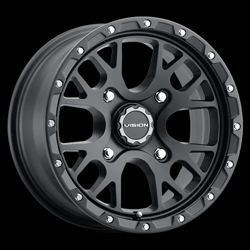 14x7 Vision 545 Rocker Satin Black 4x110 ET13 Wheel Rim