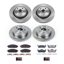PowerStop OE Stock Replacement Low-Dust Ceramic Brake Pad and Rotor Kit