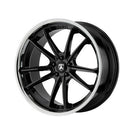 22X9 Asanti Black Delta Gloss Black Chrome Lip Wheel/Rim 5x120 ET32-4