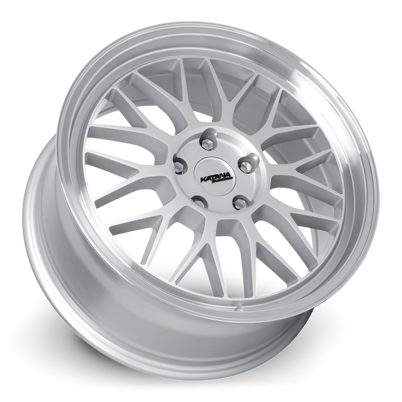 Katana KR06 Glossy Silver Machine Lip 5x114.3 ET40 CB73.1 Wheel Rim