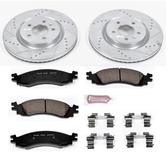 PowerStop Z23 Daily Driver Carbon-Fiber Ceramic Brake Pad and Drilled & Slotted
