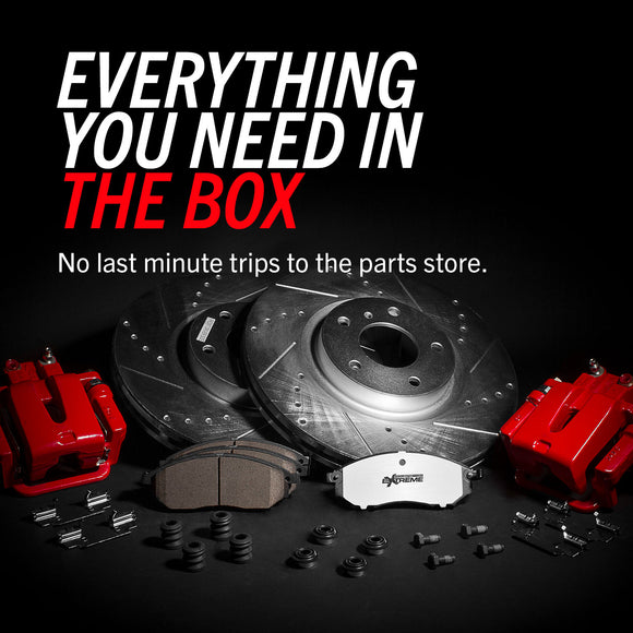 PowerStop Z36 Truck and SUV Ceramic Brake Pad, Drilled & Slotted Rotor, and Cali