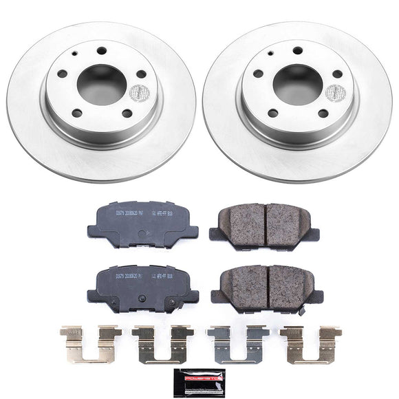 PowerStop Genuine Geomet Coated Rotor and Low-Dust Ceramic Brake Pad Kit