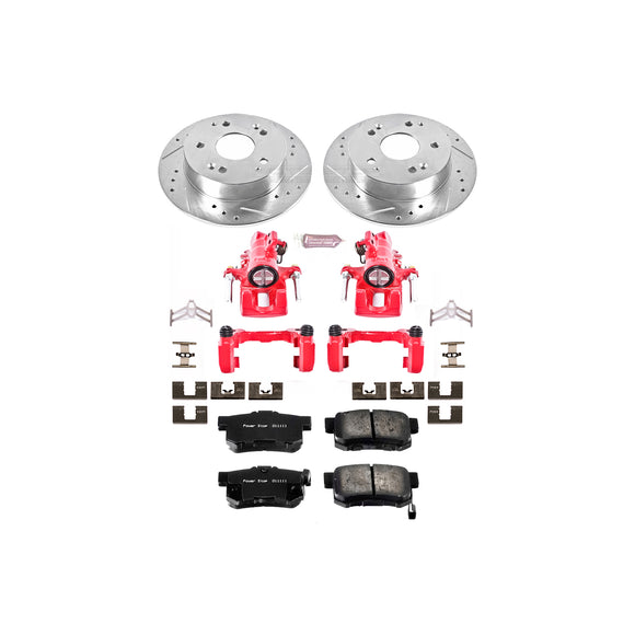 PowerStop Z23 Daily Driver Carbon-Fiber Ceramic Pads Drilled & Slotted Rotor & C