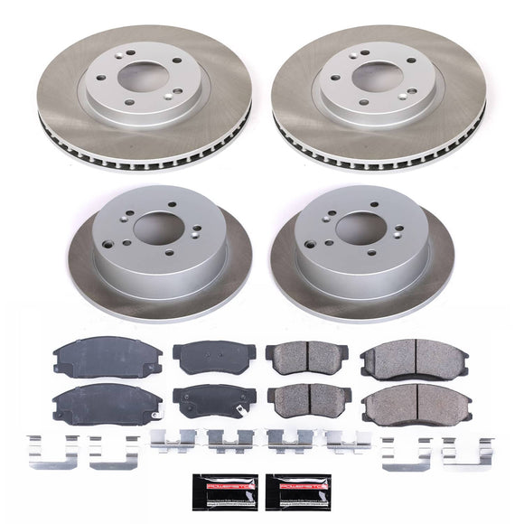 PowerStop Semi-Coated Rotor and Low-Dust Ceramic Brake Pad Kit