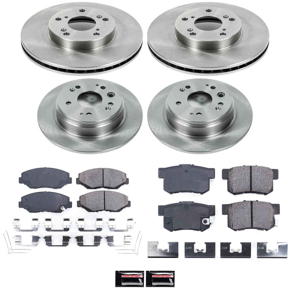 PowerStop OE Stock Replacement Low-Dust Ceramic Brake Pad and Rotor Kit