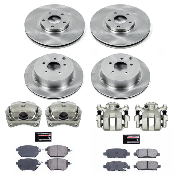 PowerStop OE Stock Replacement Low-Dust Ceramic Brake Pad, Rotor and Caliper Kit