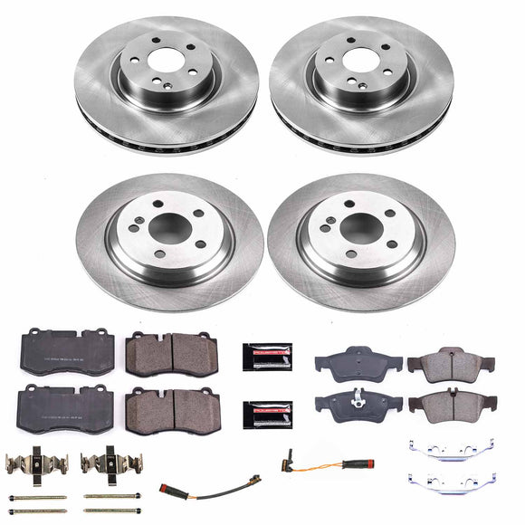 PowerStop OE Stock Replacement Low-Dust Ceramic Brake Pad and Rotor Kit