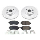 PowerStop Genuine Geomet Coated Rotor and Low-Dust Ceramic Brake Pad Kit