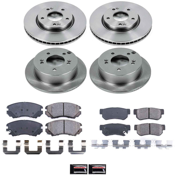 PowerStop OE Stock Replacement Low-Dust Ceramic Brake Pad and Rotor Kit
