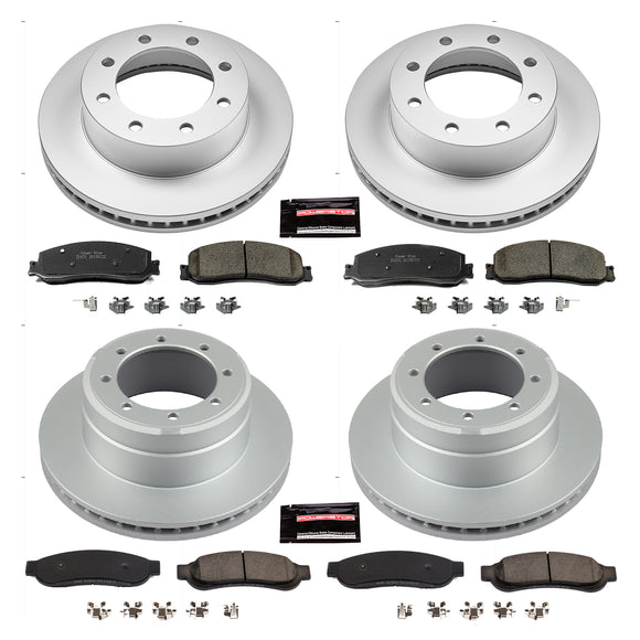 PowerStop Genuine Geomet Coated Rotor and Low-Dust Ceramic Brake Pad Kit