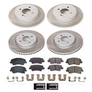PowerStop Semi-Coated Rotor and Low-Dust Ceramic Brake Pad Kit