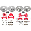 PowerStop Z26 Street Performance Ceramic Brake Pad, Drilled Slotted Rotor, and C