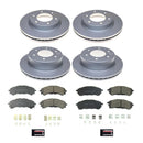 PowerStop Genuine Geomet Coated Rotor and Low-Dust Ceramic Brake Pad Kit