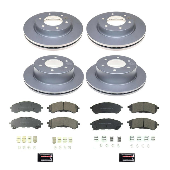 PowerStop Genuine Geomet Coated Rotor and Low-Dust Ceramic Brake Pad Kit