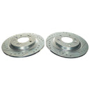 PowerStop Evolution Drilled Slotted Rotors Pair Rear For Hyundai Sonata