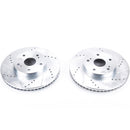 PowerStop Evolution Drilled Slotted Rotors Pair Front For Subaru Legacy