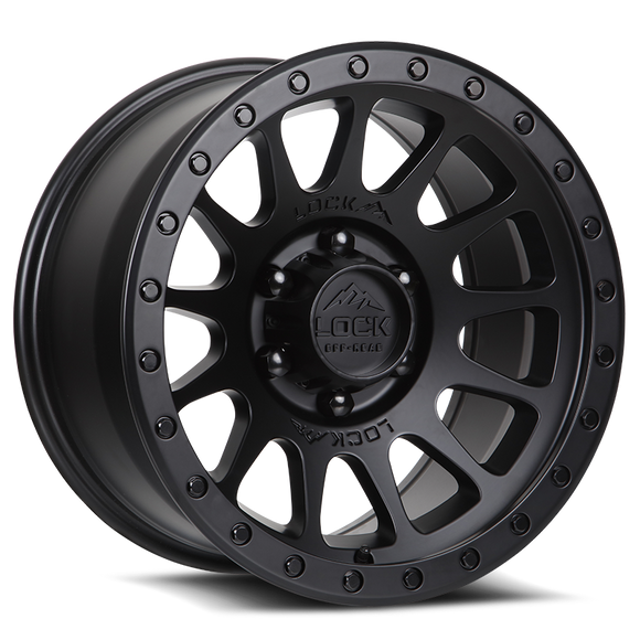 20x9 Lock Off-Road Yosemite Matte Black Ring 6x139.7 6x5.5 ET18 Wheel Rim